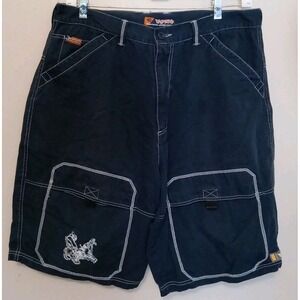 Impaq Blue‎ Baggy Wide Leg Hip-Hop Skater Rave Shorts 40 Fits Like 36